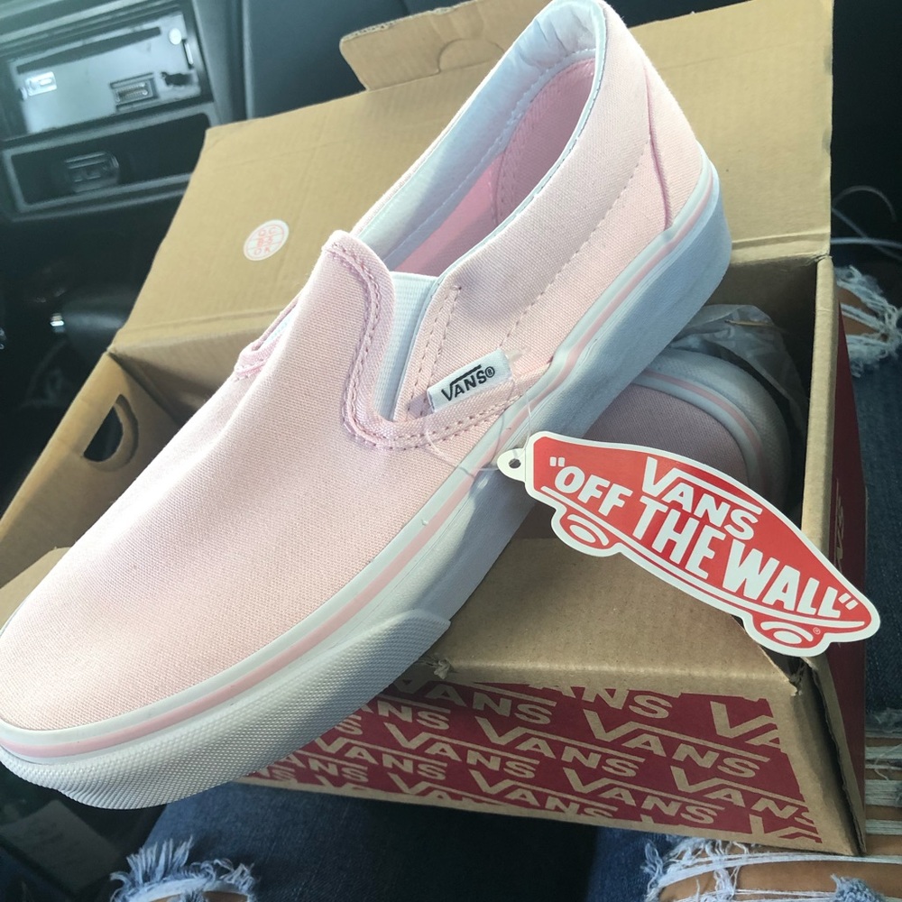 Pastel Pink Slip On Vans